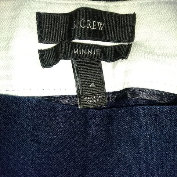 J Crew Minnie Stretch Low Rise Flat Front Cropped Ankle Pants Size 4 EUC! - Picture 3 of 7